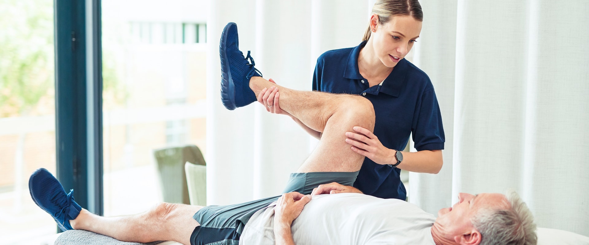 Therapist working with a patient